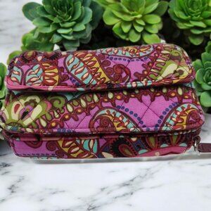 Beautiful VERA BRADLEY Wallet Resort Medallion Burgundy Print RFID.GUC!!
